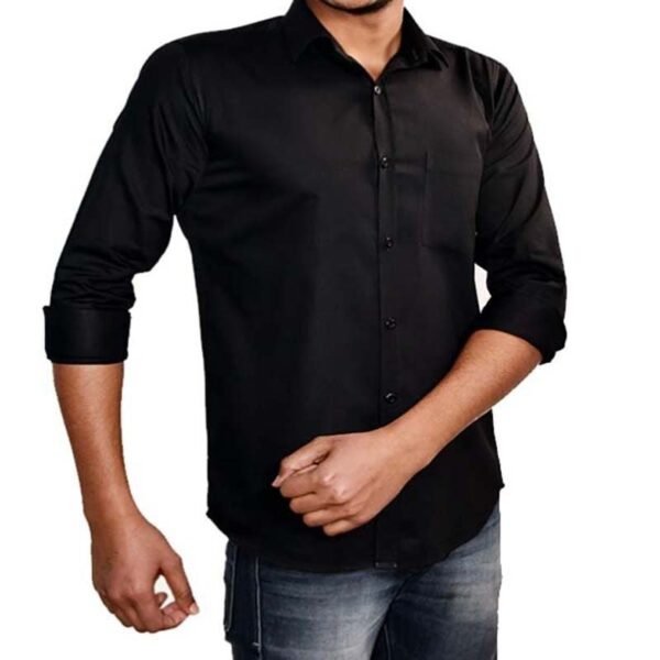 Baccote Men Slim Fit Solid Casual Shirt