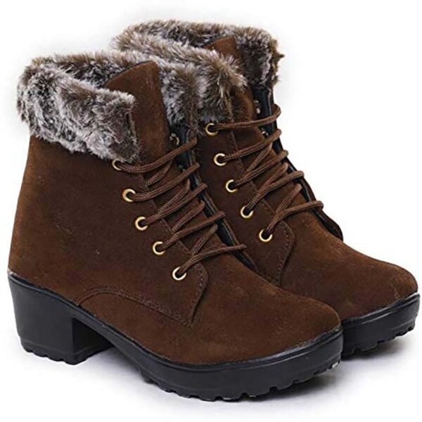 Rodricks Women's Fashion Fur Boots Brown