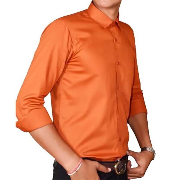 Baccote Men Slim Fit Solid Slim Collar Casual Shirt