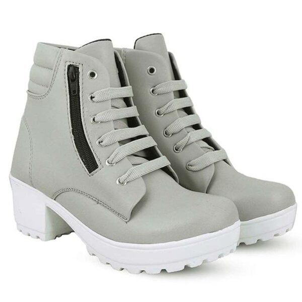 Rodricks Women's Fashion Fur Boots Light Grey
