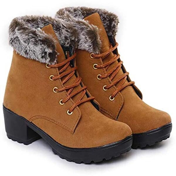 Rodricks Women's Fashion Fur Boots Camel Tan