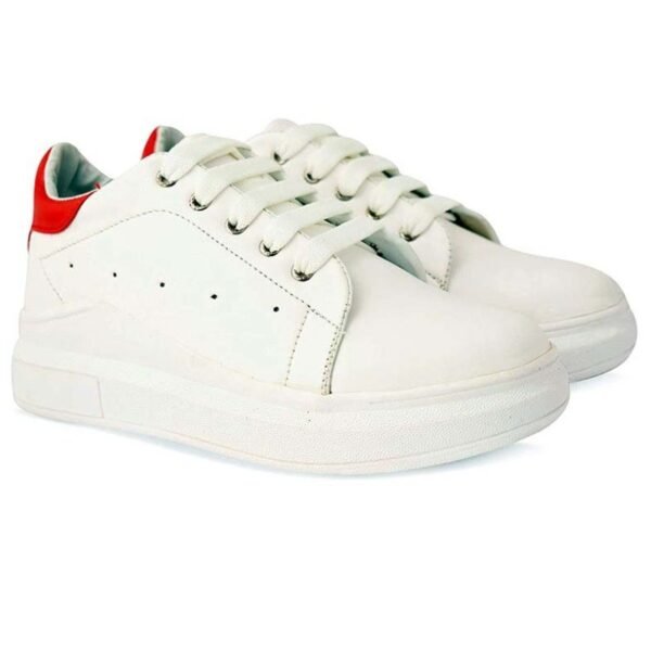 Rodricks Women's Latest Sneakers Shoe WHITE RED